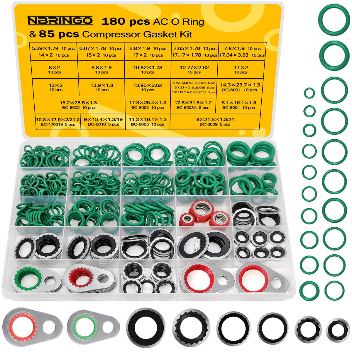 NBRINGO front packaging case showing organized seals and clear compartments for fast selection