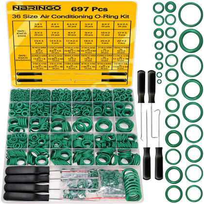 NBRINGO front view clear case showing organized O-ring compartments for quick access