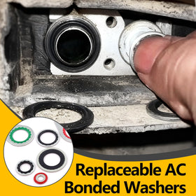 NBRINGO parts being installed on AC compressor showing proper fit and leak prevention benefit