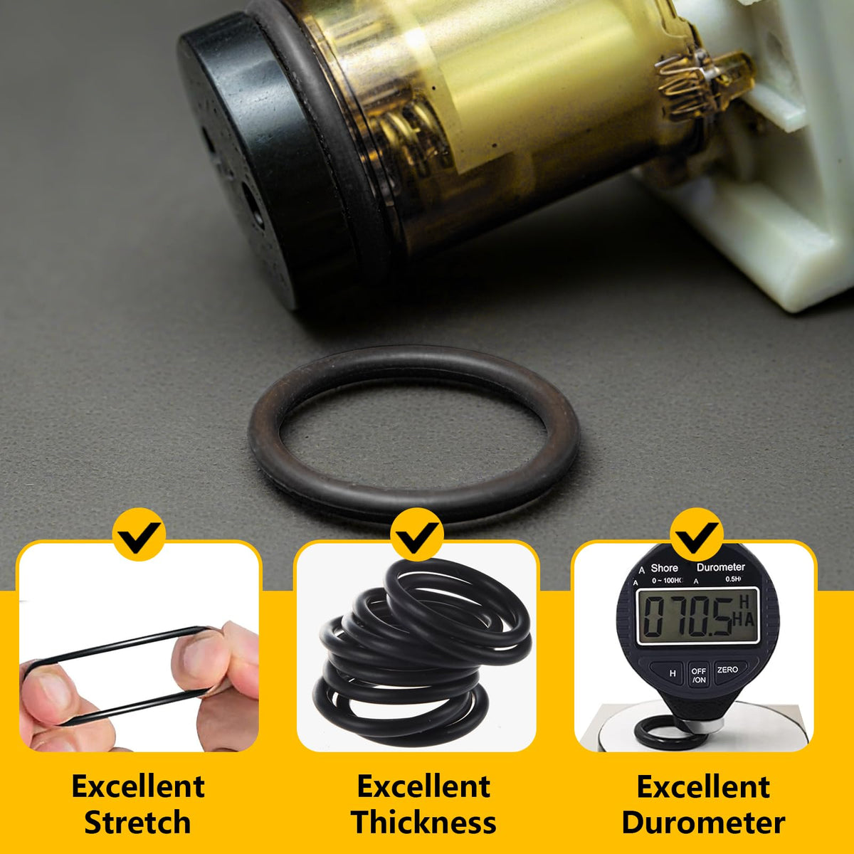 NBRINGO O-rings installed on plumbing connector preventing leaks during repair