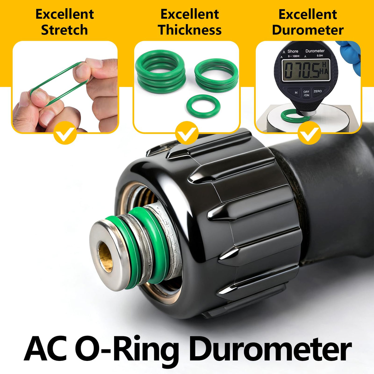 NBRINGO printed size chart and compartment labels for accurate O-ring identification