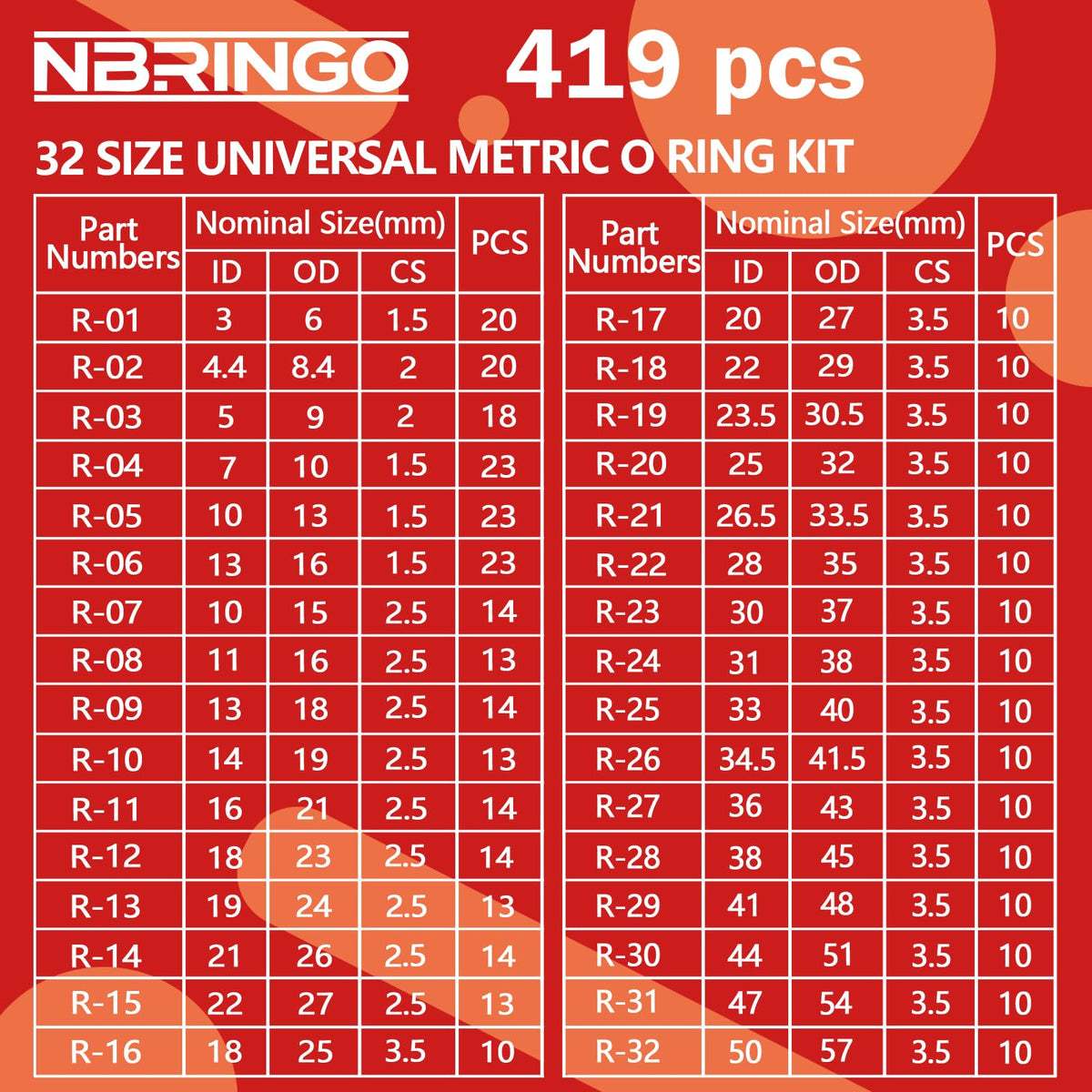 NBRINGO four pick tools next to rings showing easier seal removal
