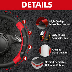 NBTEPEM armrest cover texture detail demonstrating soft microfiber leather for comfort