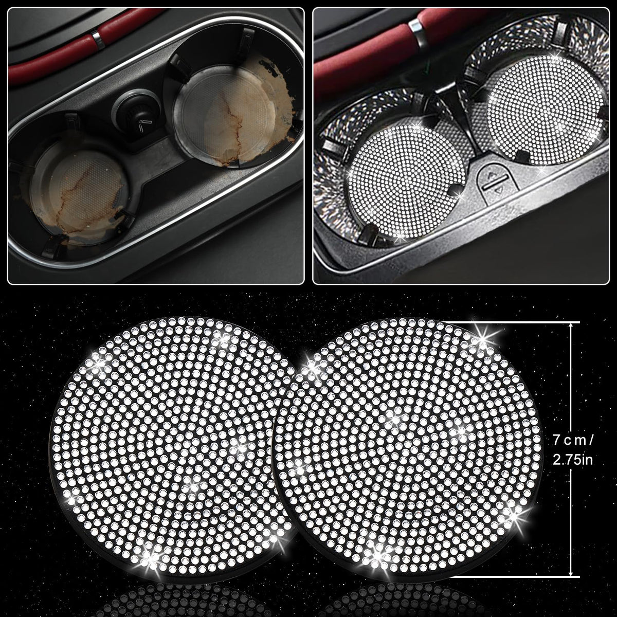 NBTEPEM car coasters and seat-back hooks grouped for organized interior