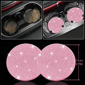 NBTEPEM car coasters and start button rings protecting and decorating cupholder