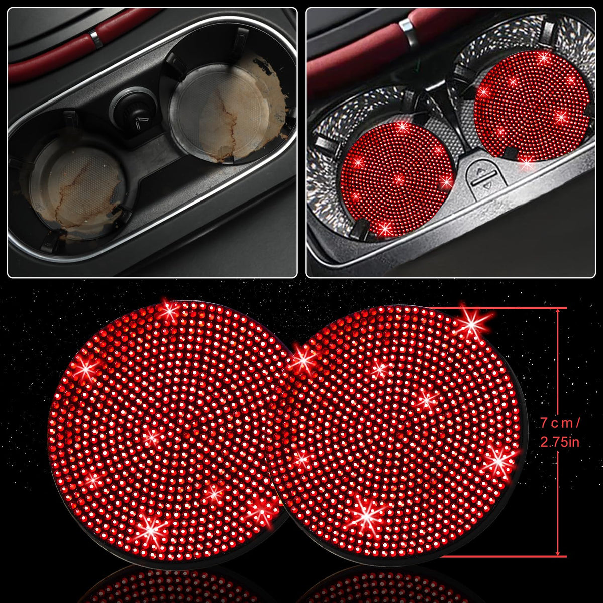 NBTEPEM dual USB charger and start button rings displaying functional sparkle