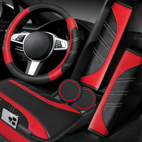 NBTEPEM front view of all six accessories showing coordinated red black design and organized contents