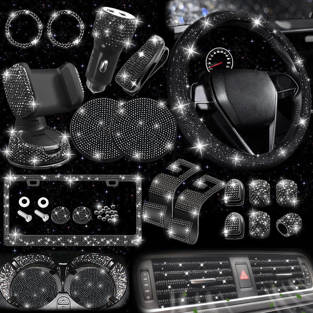 NBTEPEM front packaging showing complete black bling set and organized components