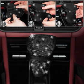 NBTEPEM gear shift cover on console displaying sparkle and refined center stack