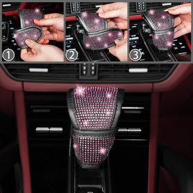 NBTEPEM gear shift cover and coasters on console for coordinated styling