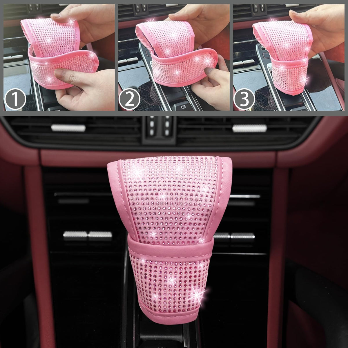 NBTEPEM gear shift cover on shifter for coordinated cabin style