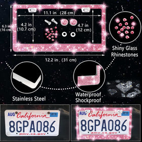 NBTEPEM license plate frame detail adds glam to exterior