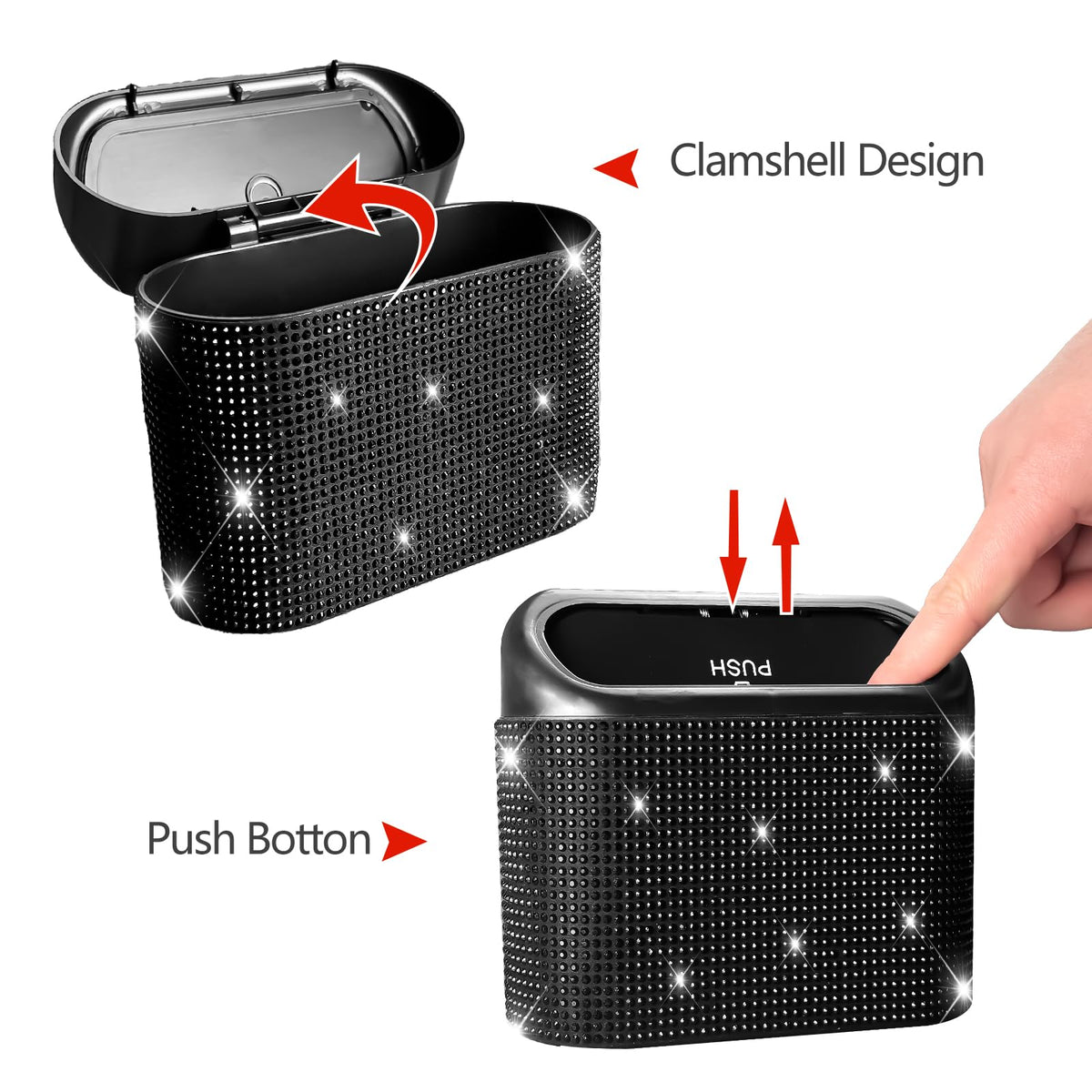 NBTEPEM lid open with bag demonstrating clean, odor-minimizing use