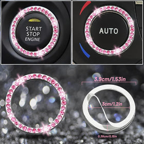 NBTEPEM styled car interior showcasing cohesive pink bling aesthetic