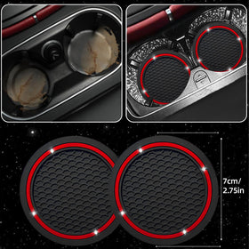NBTEPEM lifestyle shot of car interior showing cohesive red bling upgrade and appeal