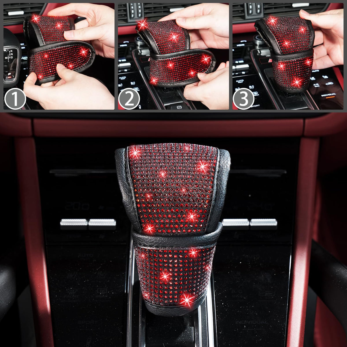 NBTEPEM car coasters and start rings top view organized for easy installation