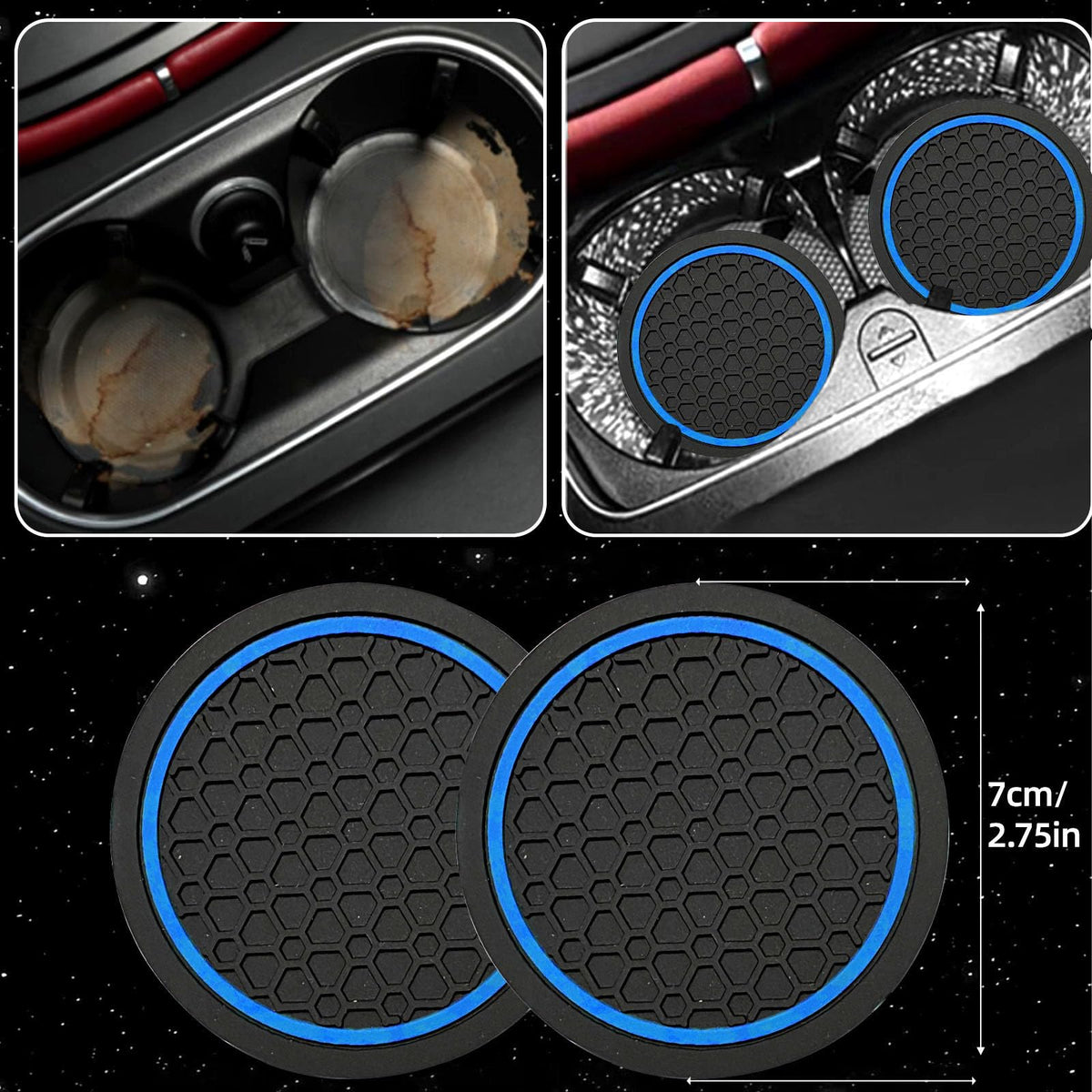 NBTEPEM steering wheel next to ruler showing 14.5–15 inch fit for confirmation