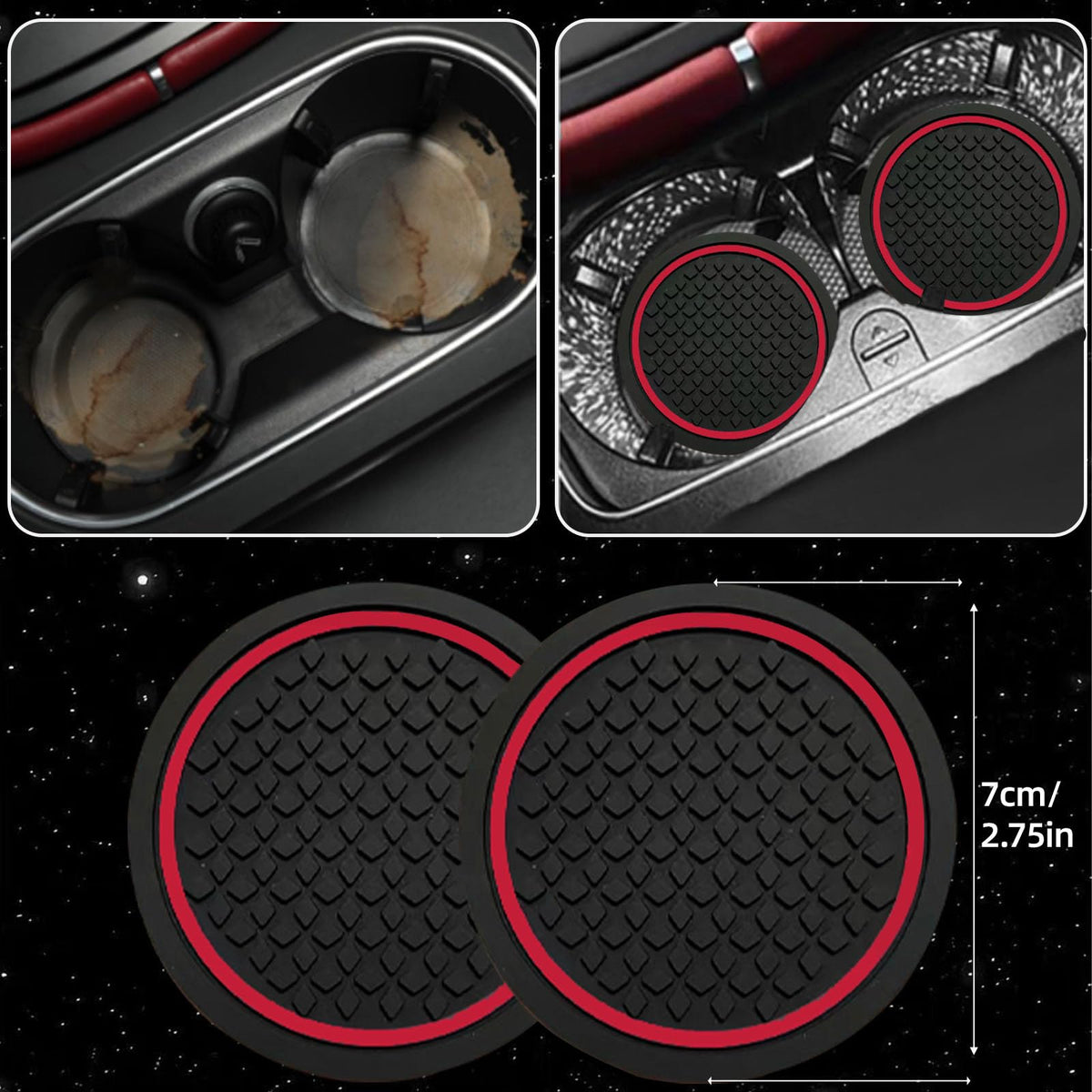 NBTEPEM size scale with ruler demonstrating 14.5–15 inch steering wheel compatibility