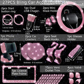 NBTEPEM steering wheel cover close-up adds sparkle and grip