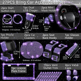 NBTEPEM purple steering wheel cover installed on 15 inch wheel for improved grip