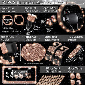 NBTEPEM steering wheel cover closeup displaying rhinestone texture and secure grip benefit