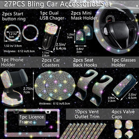 NBTEPEM steering wheel cover close-up showing grip and sparkle
