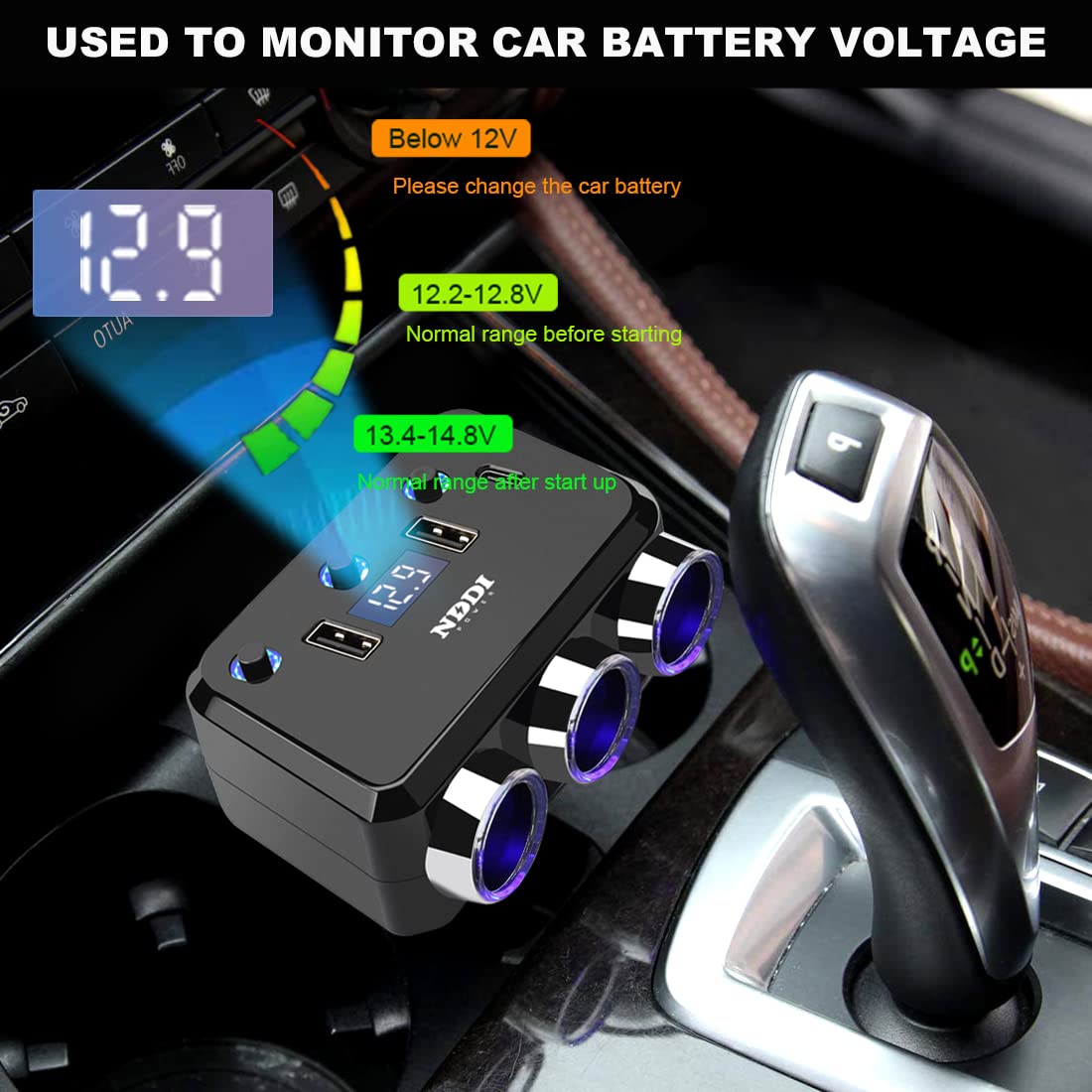 NDDI POWER replaceable fuse and switches close-up emphasizing safety features