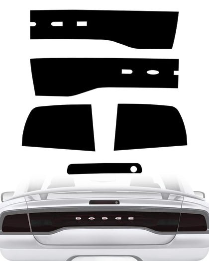 NDRUSH front view showing precut tail light overlay and sleek blackout benefit