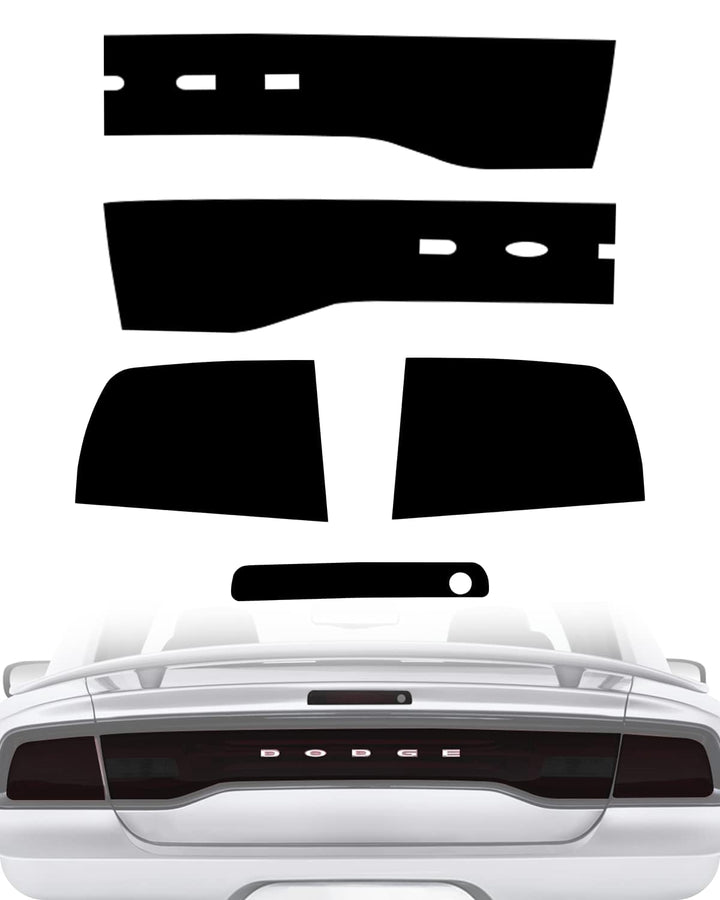 NDRUSH front view showing precut tail light overlay and sleek blackout benefit