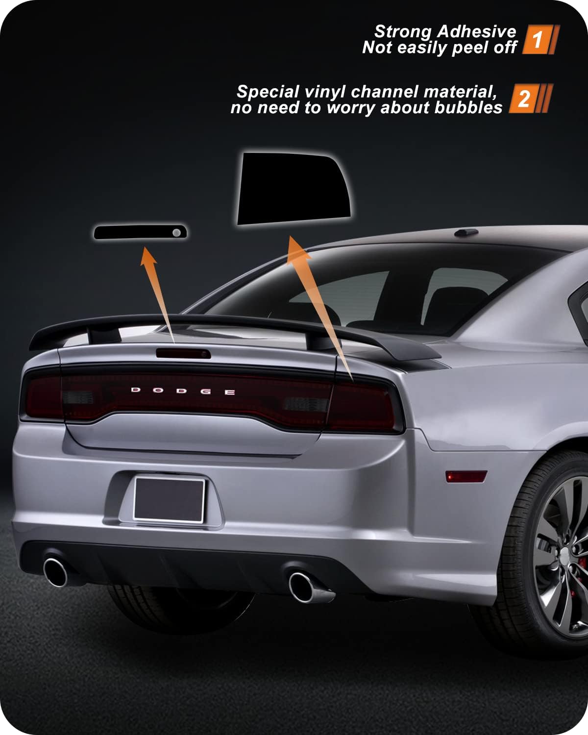 NDRUSH installed on 2013 Dodge Charger showing improved rear styling benefit