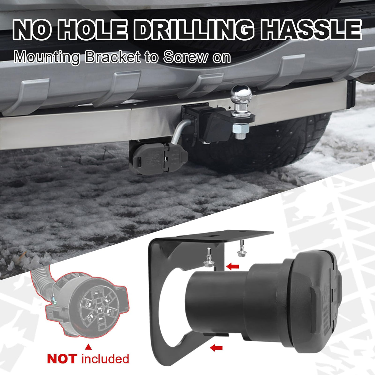 NeaLia bracket and screws mounted for secure, no-drill installation