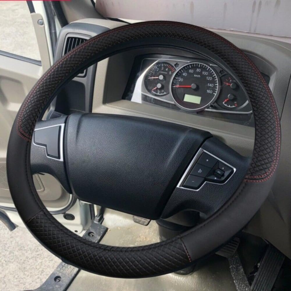 Neasekuoia cover installed on semi truck steering wheel for secure control benefit