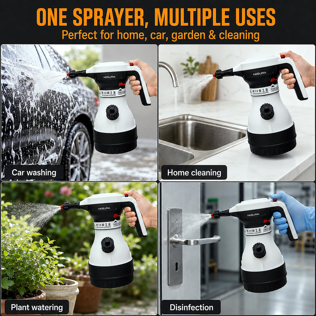 NEBURIA cleaning patio furniture with foam, less scrubbing required