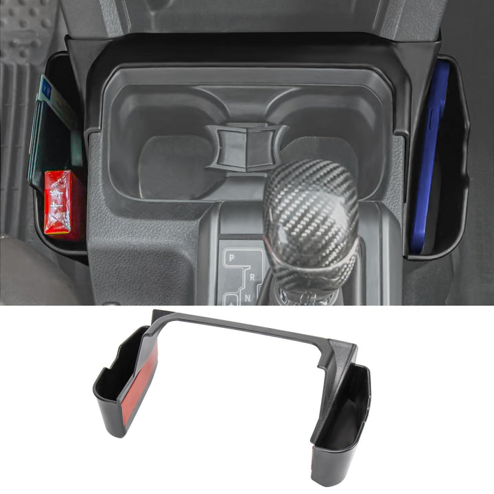Neepiar front view of console organizer showing clean fit and added storage