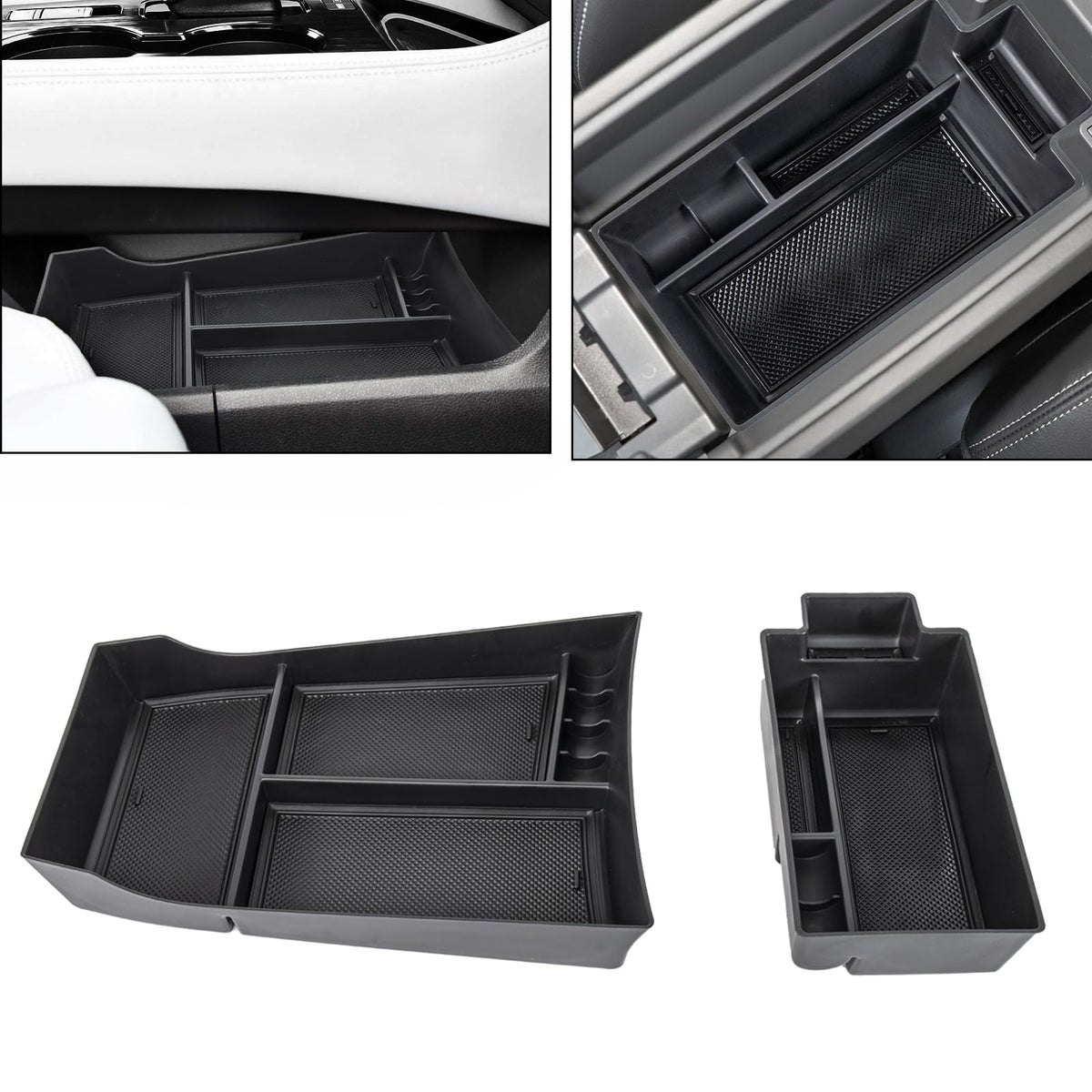 Neepiar front view center console organizer showing neat compartments and easy reach