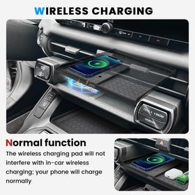 Neepiar center console silicone pad flat on console preventing scratches and stains