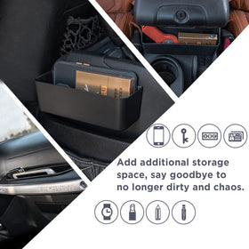 Neepiar hanging center storage in use holding phone and cards for quick access