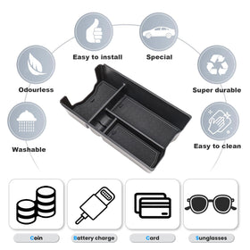 Neepiar cup holder insert with silicone mats protecting against spills and rattles