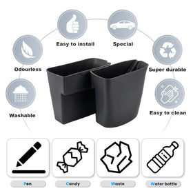 Neepiar being emptied with car door open for fast waste removal and cleaning