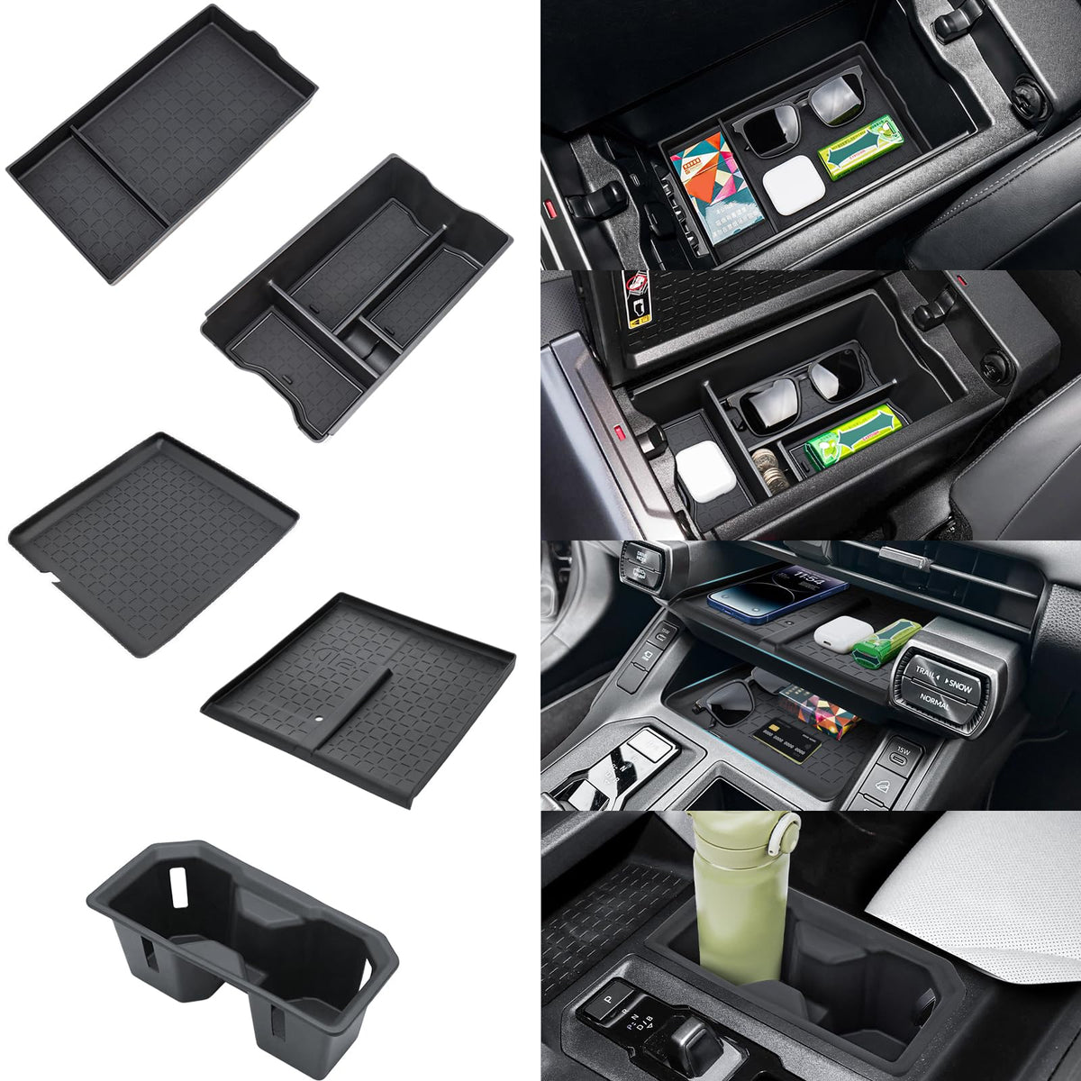 Neepiar front overview installed in RAV4 showing organized console and quick access