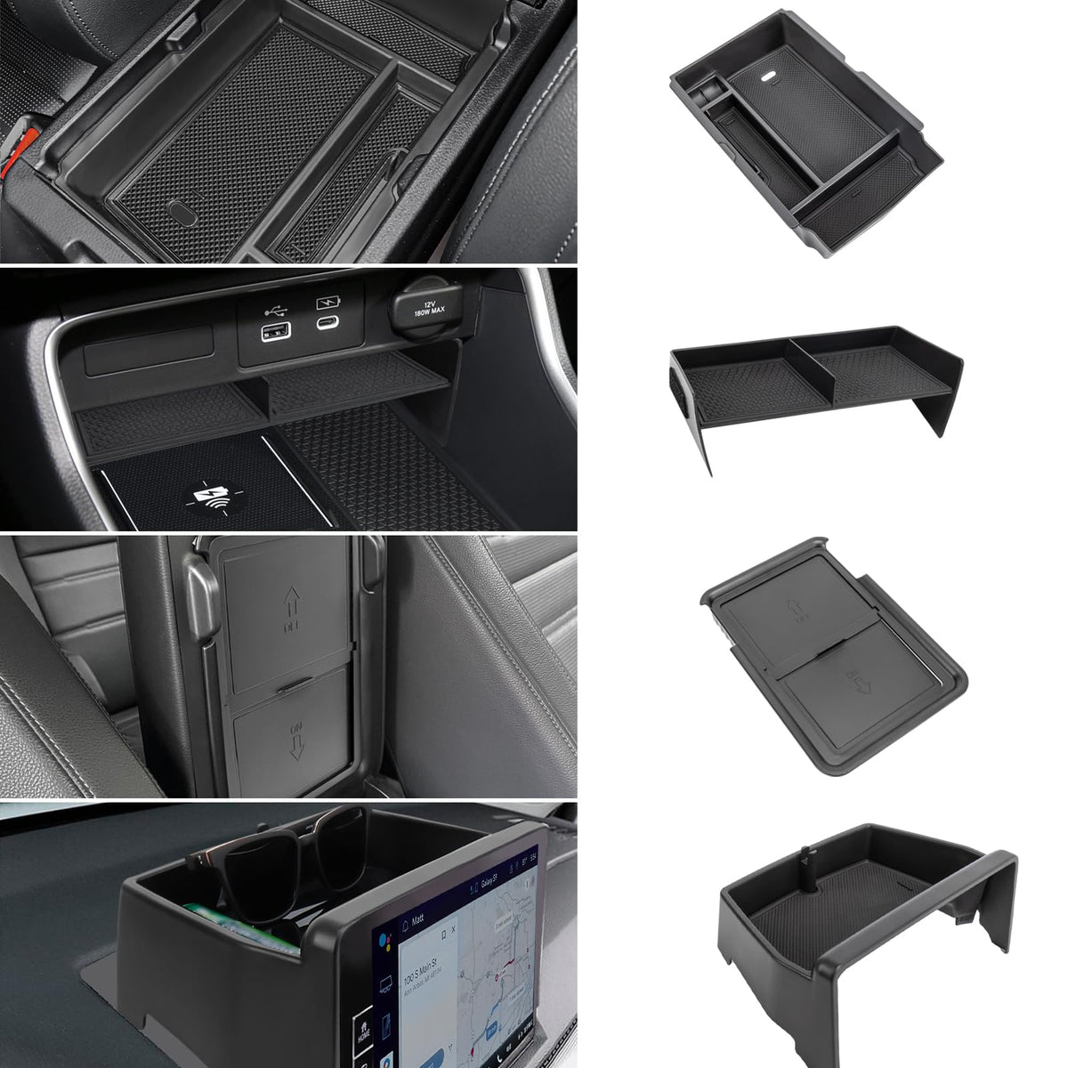 Neepiar front view showing full four-piece kit and neat console organization