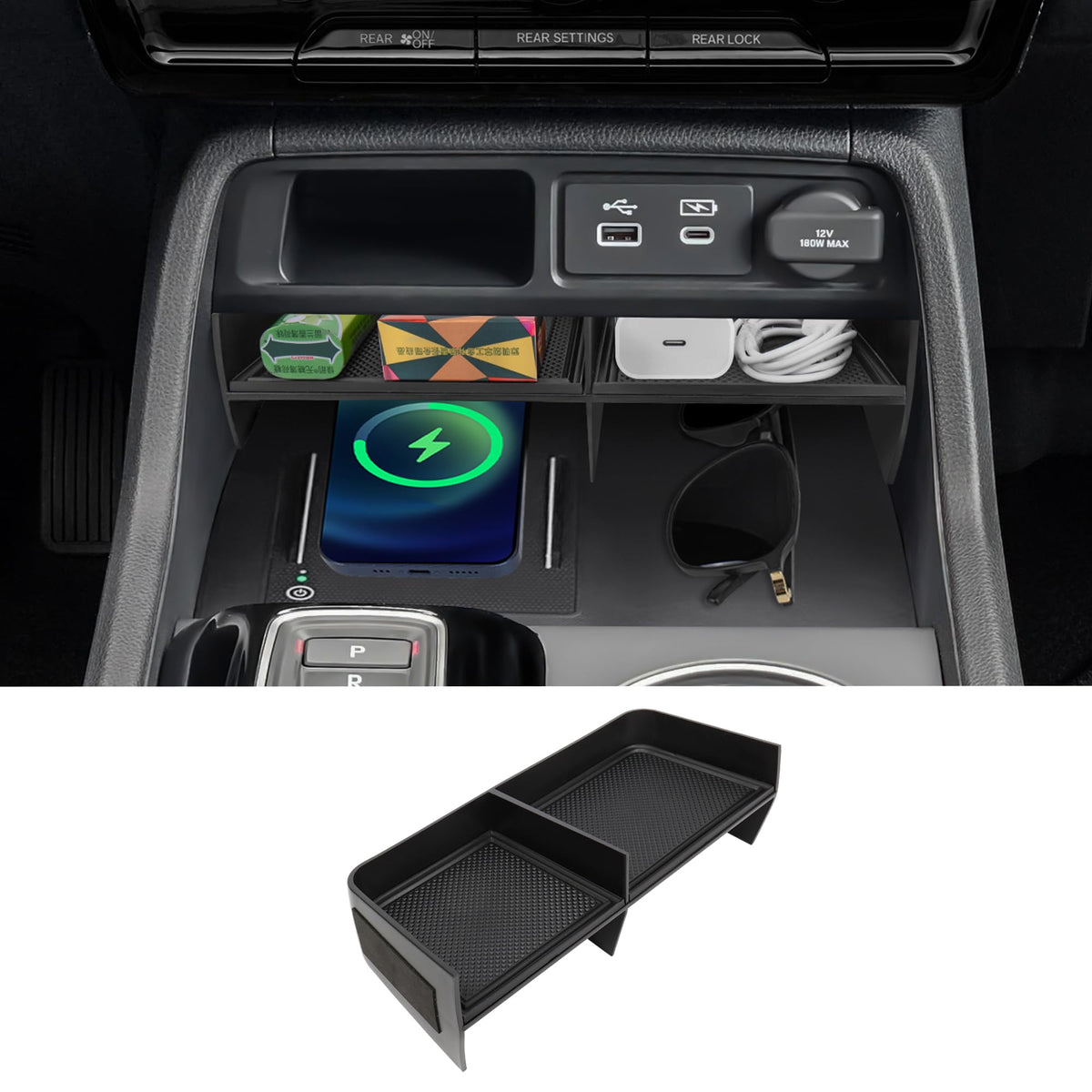 Neepiar front view showing clean console fit and improved organization