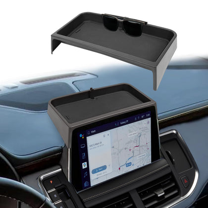 Neepiar front view of console organizer showing sleek fit and added storage benefit