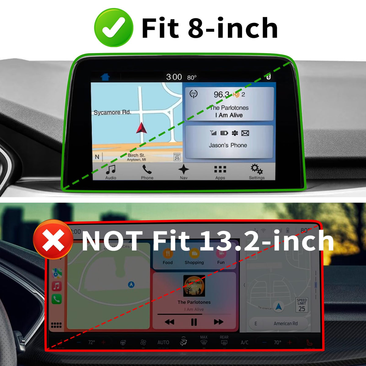 Neepiar installed in Ford Escape driver perspective reducing clutter