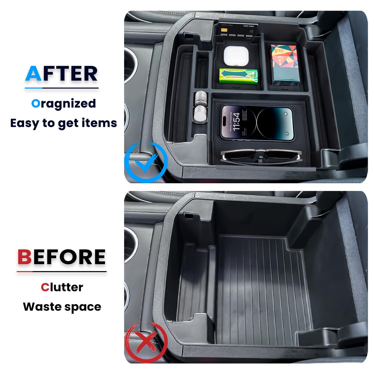 Neepiar installed in GMC Yukon console for tidy interior benefit