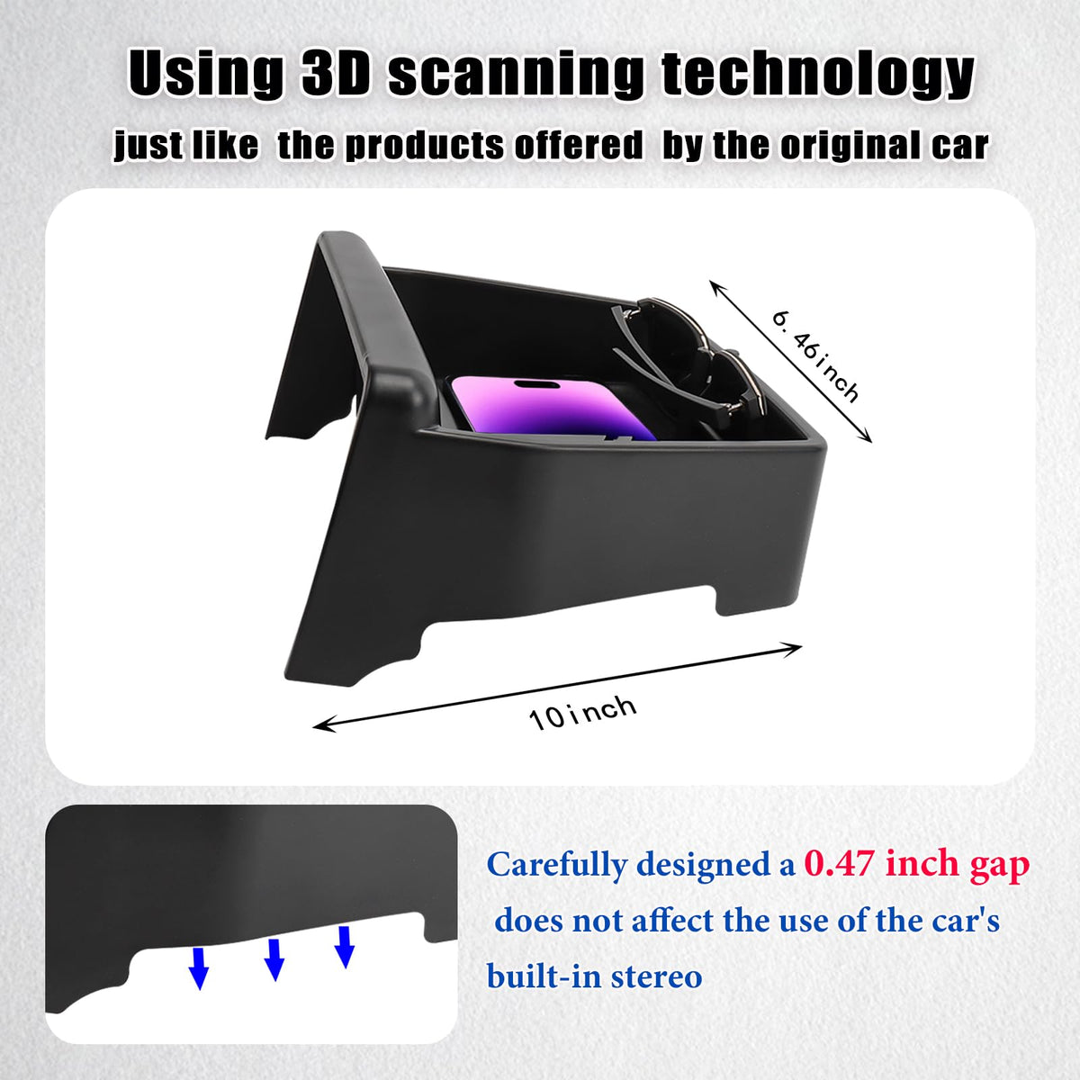 Neepiar ABS material and anti-slip pads reducing rattles and protecting items