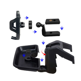 Neepiar phone mounted in portrait showing secure hands-free calling benefit