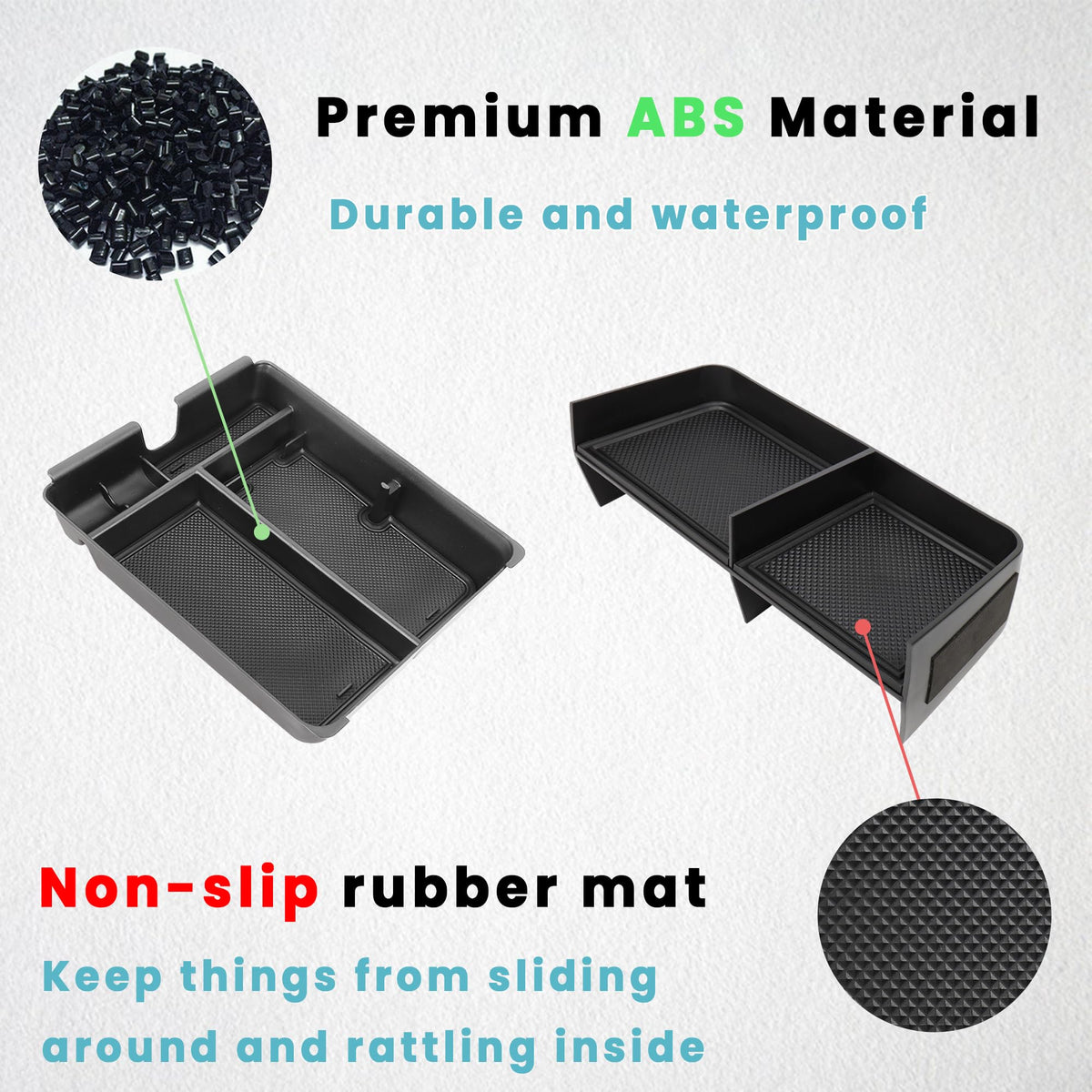 Neepiar textured edge and contour demonstrating secure console fit