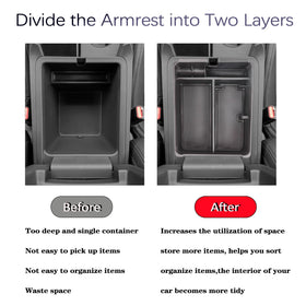 Neepiar top-down view highlighting compartment layout and storage options