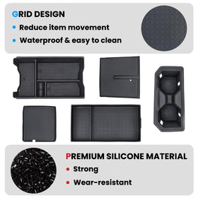 Neepiar wireless charging silicone pad showing textured surface for secure placement